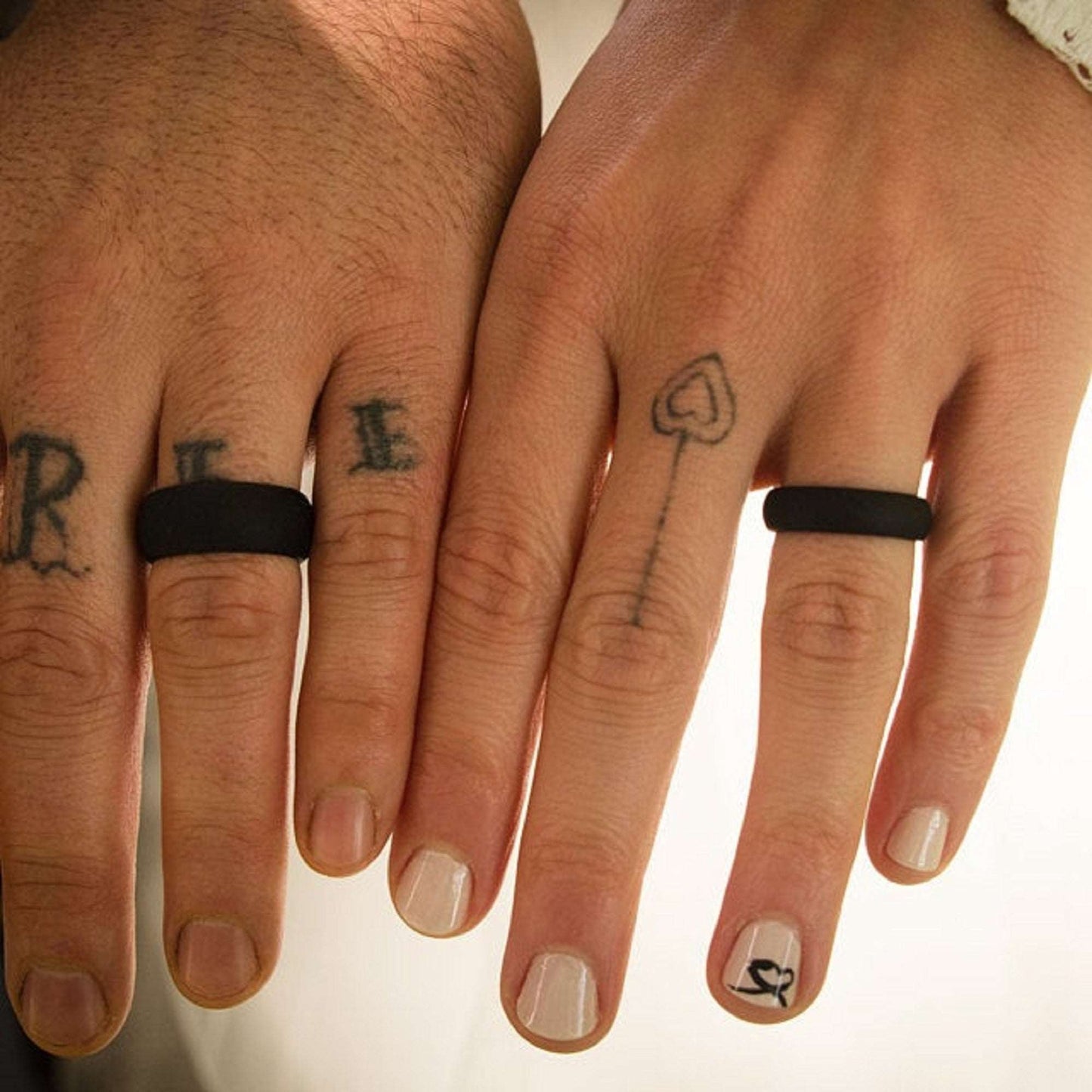 CUSTOMIZED Silicone Wedding Ring Set