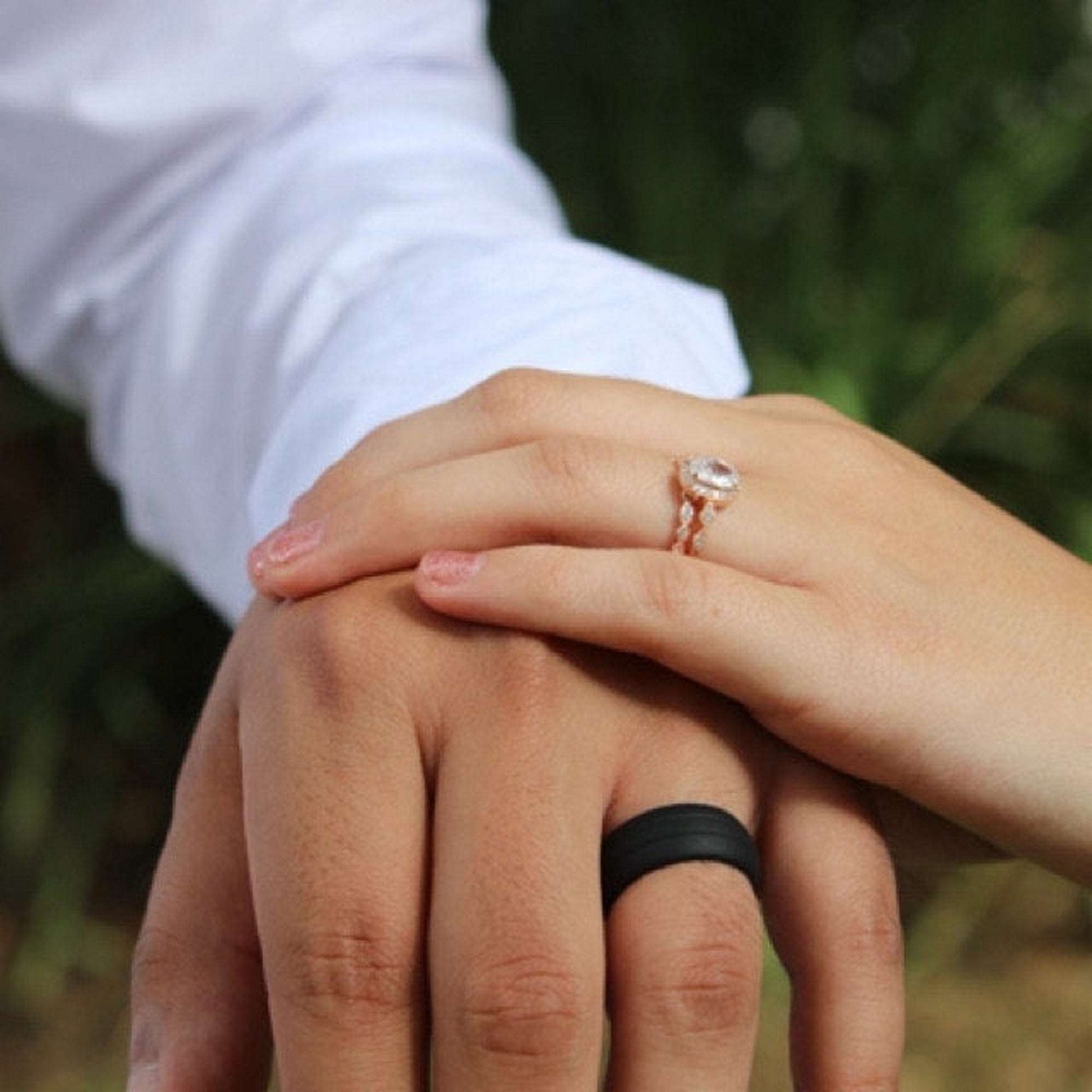 Men's Ridged Silicone Wedding Ring