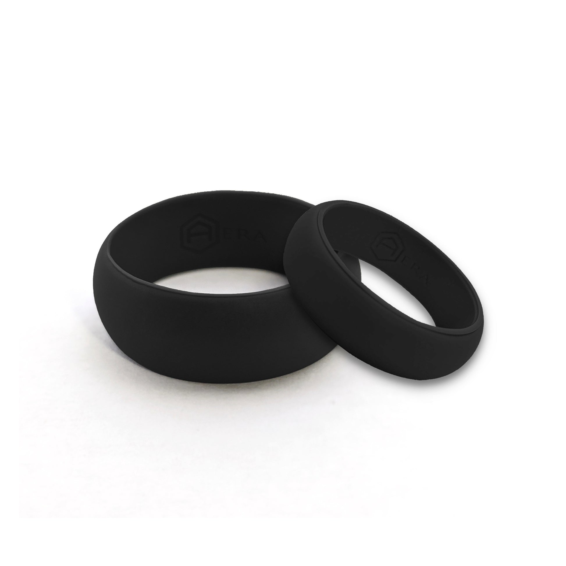 Black Silicone Ring for Women Men Rubber Ring Couple Rings Silicone Matching Rings, Women's, Size: Women'Small #7 & Men's #7