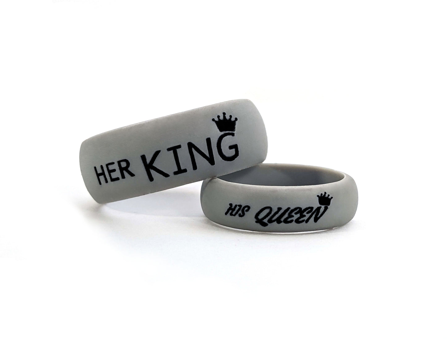 CUSTOMIZED Silicone Wedding Ring Set