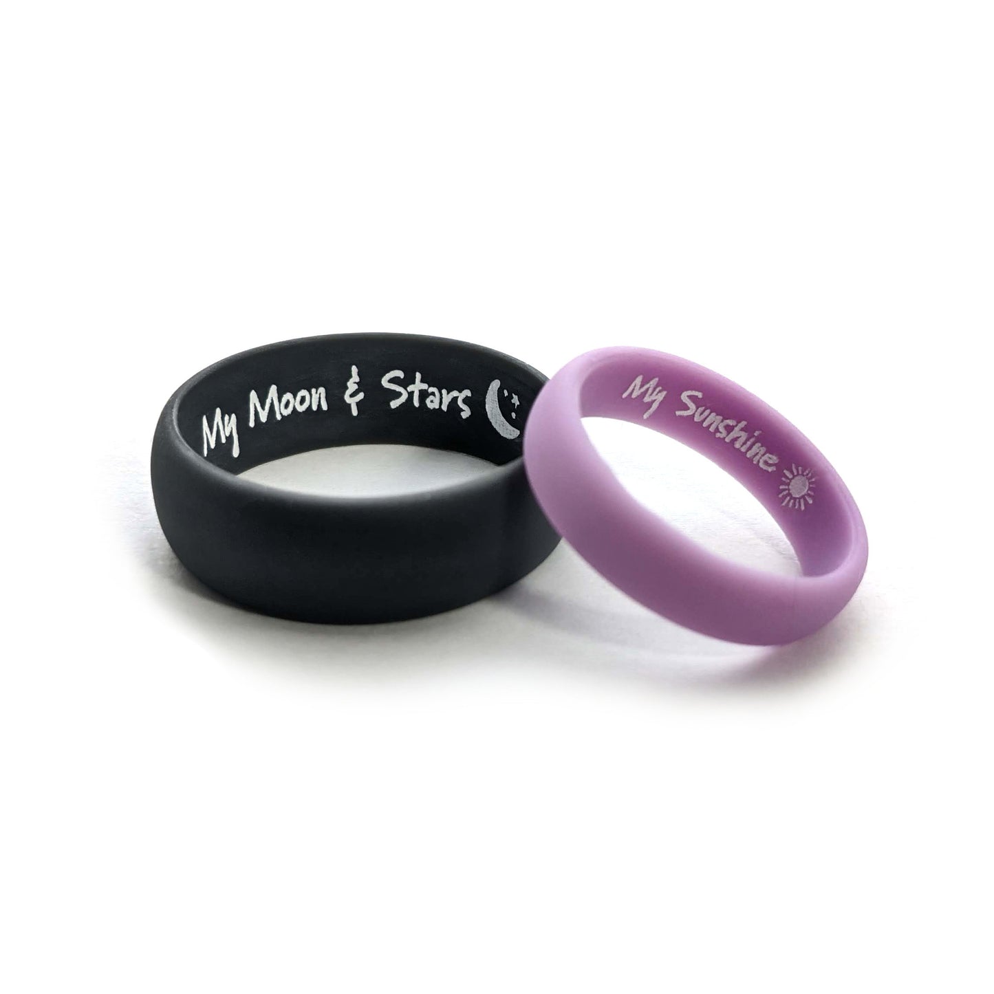 CUSTOMIZED Silicone Wedding Ring Set