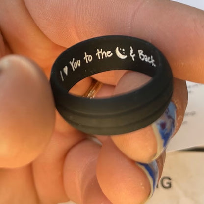 CUSTOMIZED Ridged Silicone Wedding Ring